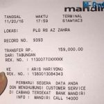 Ini Dia Bukti Transfer Mandiri Dari ATM mBanking dan Internet Banking Mandiri 1