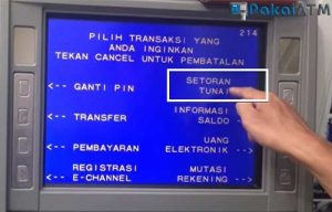 setor tunai pilih pakaiatm