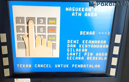 8. Masukkan PIN ATM BNI